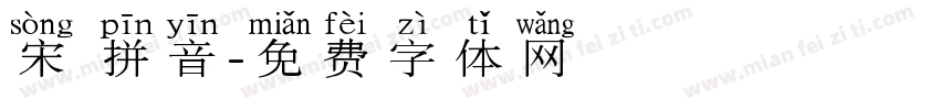 宋 拼音字体转换